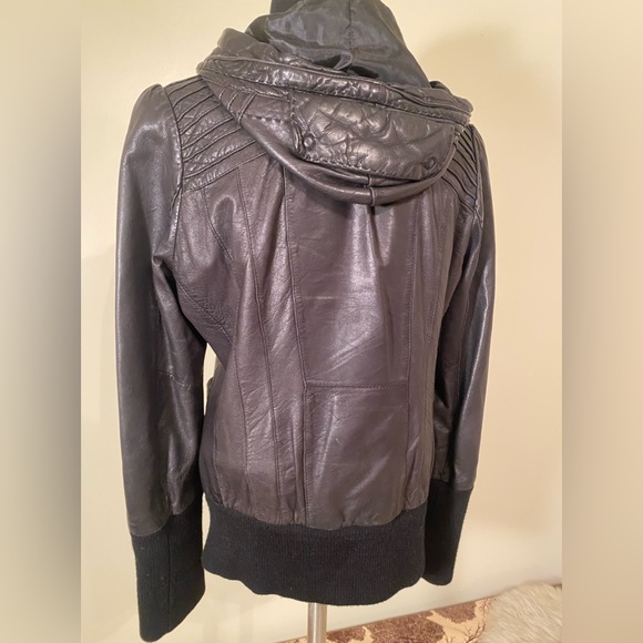 Mackage Hooded Leather Jacket Size M in good condition - Picture 12 of 16